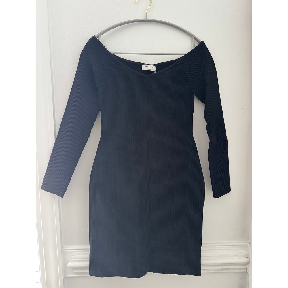 NWT Babaton sculpt knit black dress M